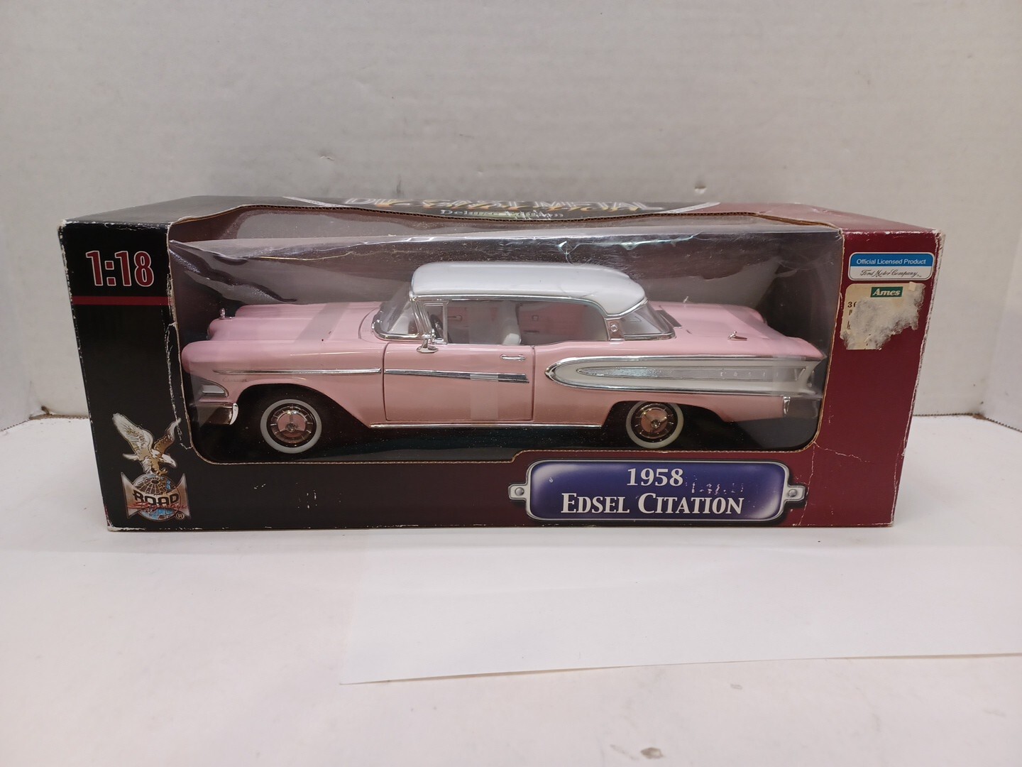 Road Signature 1958 Edsel Citation Hardtop Pink 1:18 Scale Diecast Model Car G3