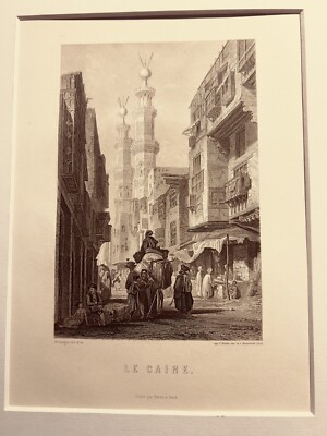 Cairo Ägypten Afrika 1858 ESTAMPE GRAVURE Antiquarische Stahlstich ILLUSTRATION