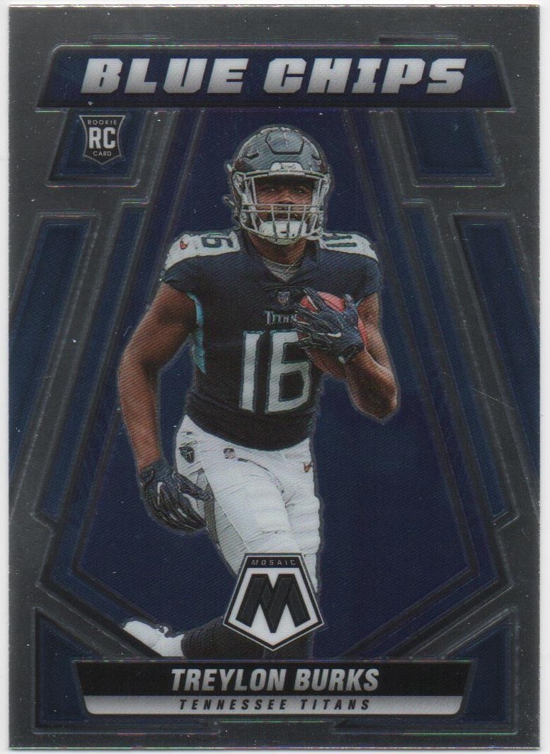 Treylon Burks 2022 PANINI MOSAIC FOOTBALL Blue Chips RC #BC-10 Titans