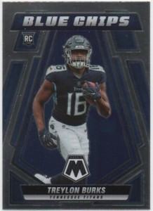 Treylon Burks 2022 PANINI MOSAIC FOOTBALL Blue Chips RC #BC-10 Titans