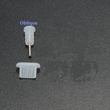 10Pcs 3.5mm Earphone Jack-Oblique Head Micro USB Cell Phone Port Cover Cap Dust