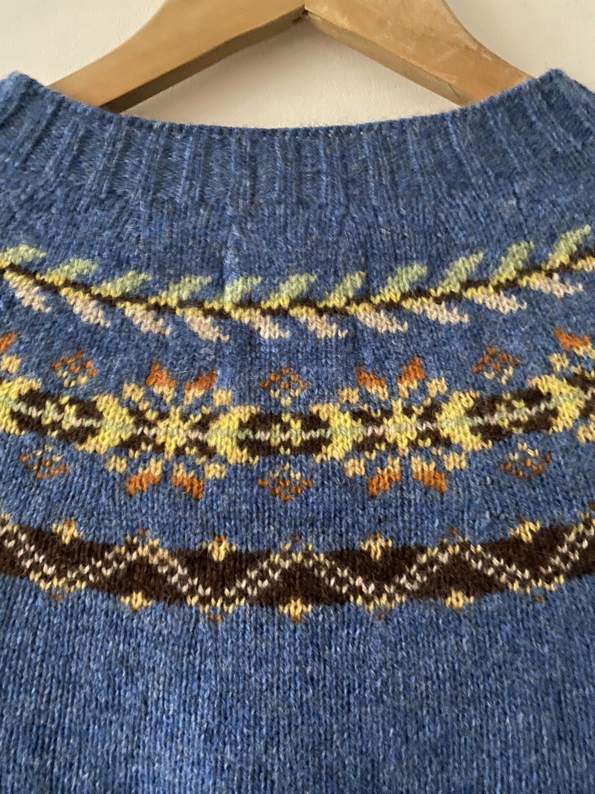 Toast Blue Fair Isle Yoke Wool Jumper Size S RRP £195 BNWT eBay