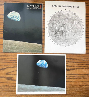 1968 NASA EP-66 Booklet: APOLLO 8, Man Around the Moon with 2 Bonus Items!