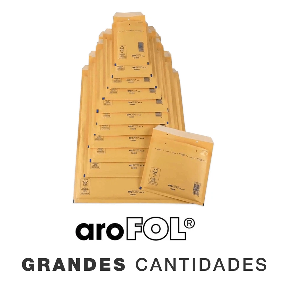 AROFOL SOBRES BURBUJA AROFOL EN COLOR MARRON ACOLCHADOS EMBALAJES ENVIOS