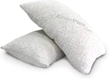 Memory Foam Pillows Queen Size Pack of 2 with Extra Foam and Removable Cover