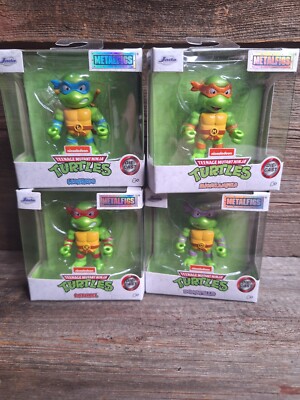 Nickelodeon Teenage Mutant Ninja Turtles Set Of 4 Jada Metalfigs NEW DIE-CAST 