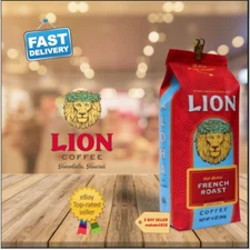 ☕ Lion Coffee FRENCH ROAST Dark Full Bodied 10oz Pack Ground APG FRESH