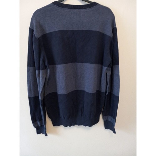 LNG Sweater Mens Extra Large Grey Black Stripe Pullover Logo Equipment For Life - Picture 7 of 12