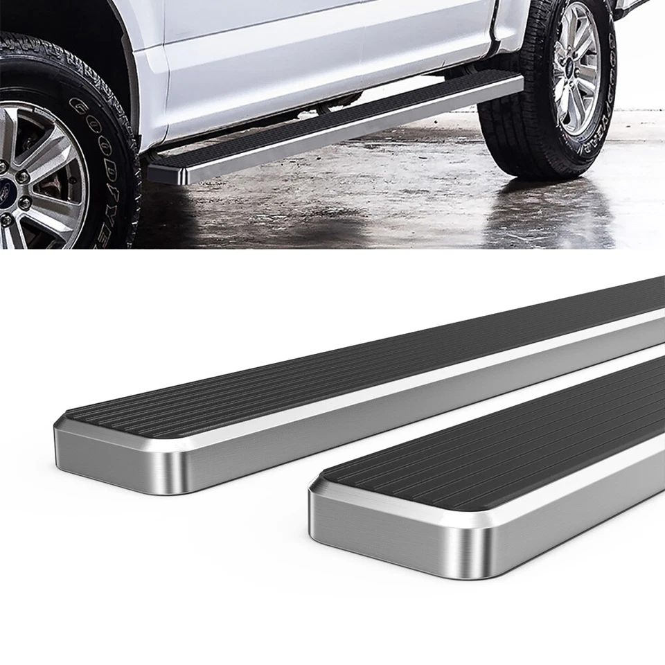 Tablero de acero HD Ridez 5" ajuste pulido 15-26 Ford F150 SuperCrew cabina y 17-26 F250 Foto 4 de 4