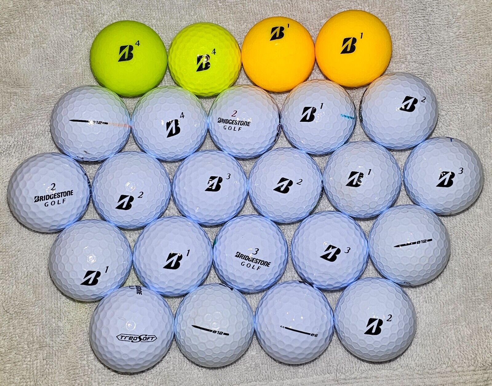 24 Bridgestone E 12, E 6  MIX  Golf Balls AAAA / AAA , 4A /  3A FREE SHIPPING!