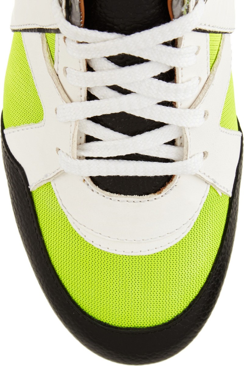 Jimmy Choo Sneakers Yellow Lime Neon Mesh Athletic Shoes