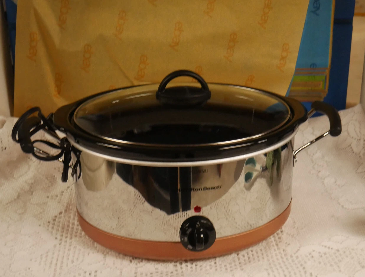 HTF EUC 5.5 QT. HAMILTON BEACH CROCKPOT MODEL 33064 MINT CONDITION VERY CLEAN.