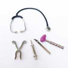 5PC Dollhouse Miniature 1/12 Doctor Kit Medical Set Stethoscope Shot Syringe