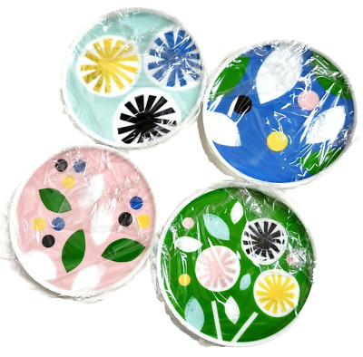 Lorena Siminovich Porcelain Drink Coaster Set Vibrant Multi-Color by Galison NIB