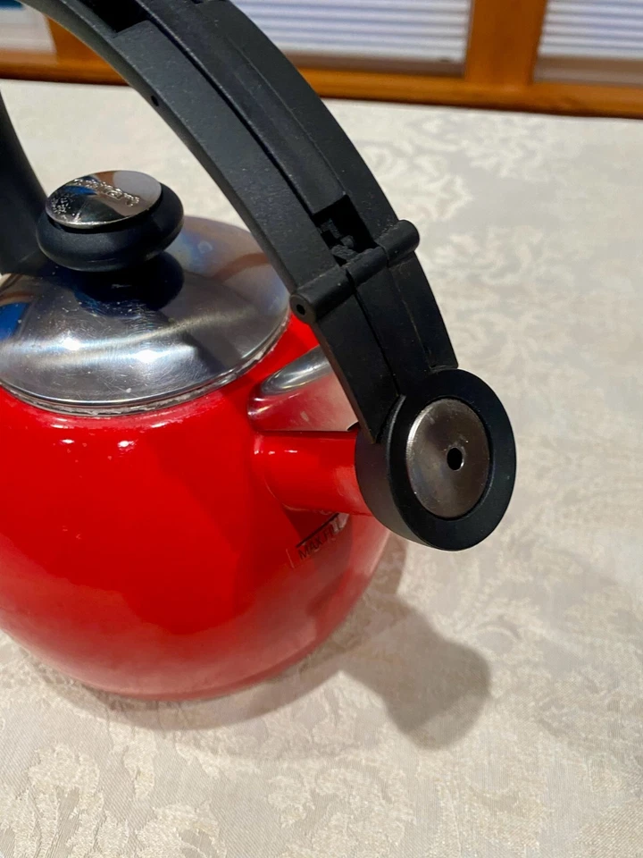 Cuisinart Enamel Steel Tea Kettle - Red - Image 3 of 4