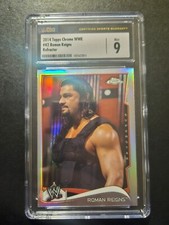 Roman Reigns 2014 WWE Topps Chrome  Refractor CSG 9 Mint Wrestling