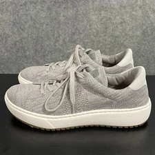 Sofft Waylyn Shoes Women's 9M Gray White Knit Comfort Platform Lace Up Sneakers