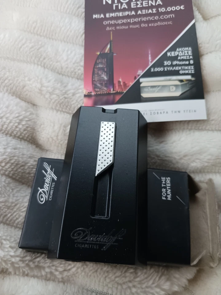 DAVIDOFF CIGARRILLOS PUBLICIDAD METAL NEGRO ENCENDEDOR - ENVÍO GRATUITO Foto 4 de 4