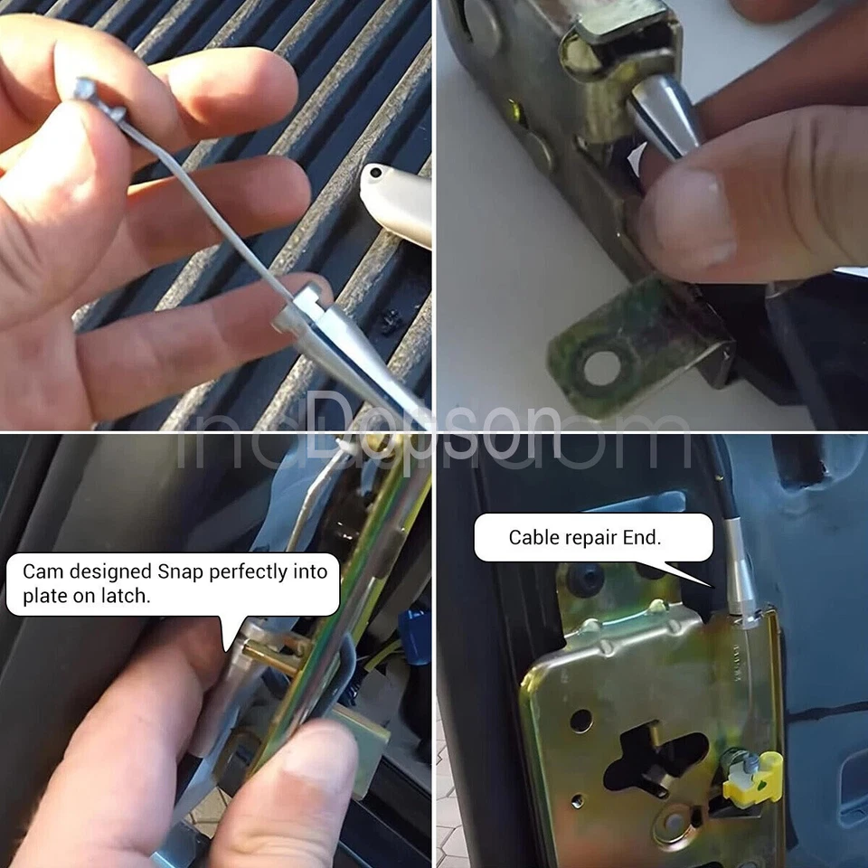 Kit de 4 piezas para reparación de cable de pestillo de puerta trasera cabina extendida Ford F150 F250 F350 Foto 4 de 4