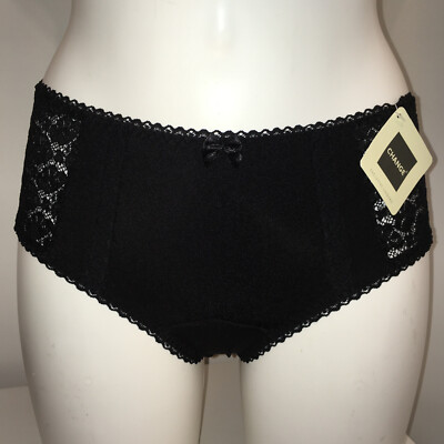 Change Lingerie Black Shorts underwear knickers boyshorts Shorty with lace sides