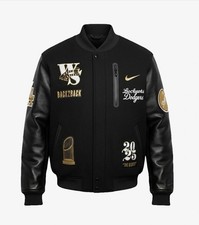 Men's Black and Gold Dodgers Bomber Jacket Wool Body Leather Sleeves Snap Front