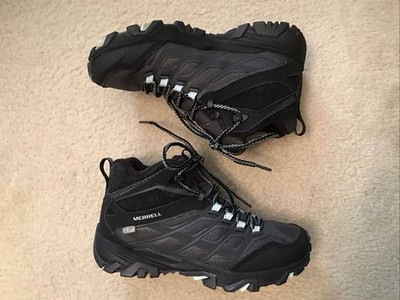 Womens Merrell Vibram Black/Grey Select Warm/Dry Arctic Grip Hiking Boots Sz 6*