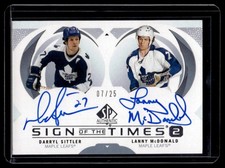 2024-25 SP Authentic Sign of The Times 2 Darryl Sittler/Lanny McDonald /25