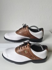 FootJoy FJ Original AQL Series Saddle Golf Shoes - White/Brown - UK 8.5 - US 9.5