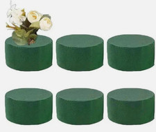 6 Pcs Round Floral Foam Blocks Green Wet Dry Foam Flower Arrangement Supplies