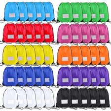 50 Pcs Drawstring Bags,Bulk Draw String Backpack, Cinch Bag Sackpack for Trav...