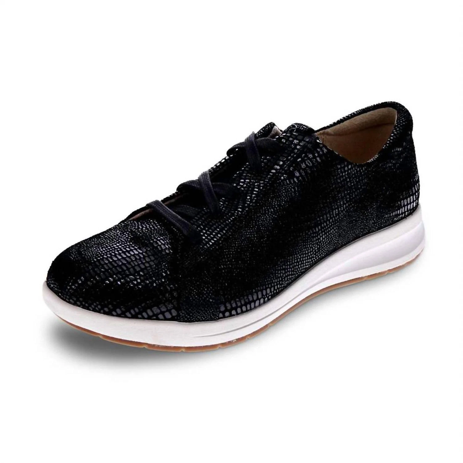 Revere Women's Athens Lace-Up Sneaker Black Lizard
Opens in a new window or tab
