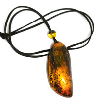 Ciondolo ambra nera grande amuleto naturale massiccio gioielli ambra per adulti