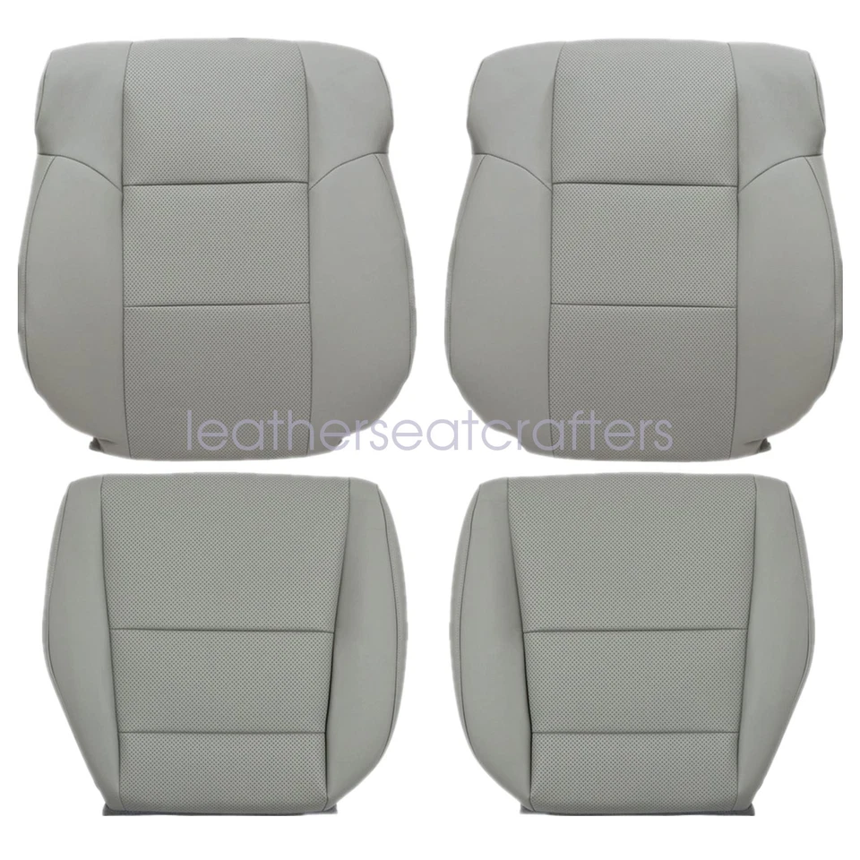 Driver & Passenger Bottom & Back Leather Seat Cover Gray For 2009-2014 Acura TSX Foto 2 de 4