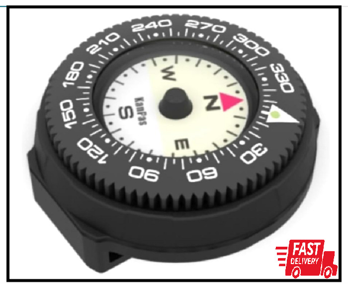 Kanpas Mini Button Map Compass with Turnable Bezel for Watchband Every Day Carry