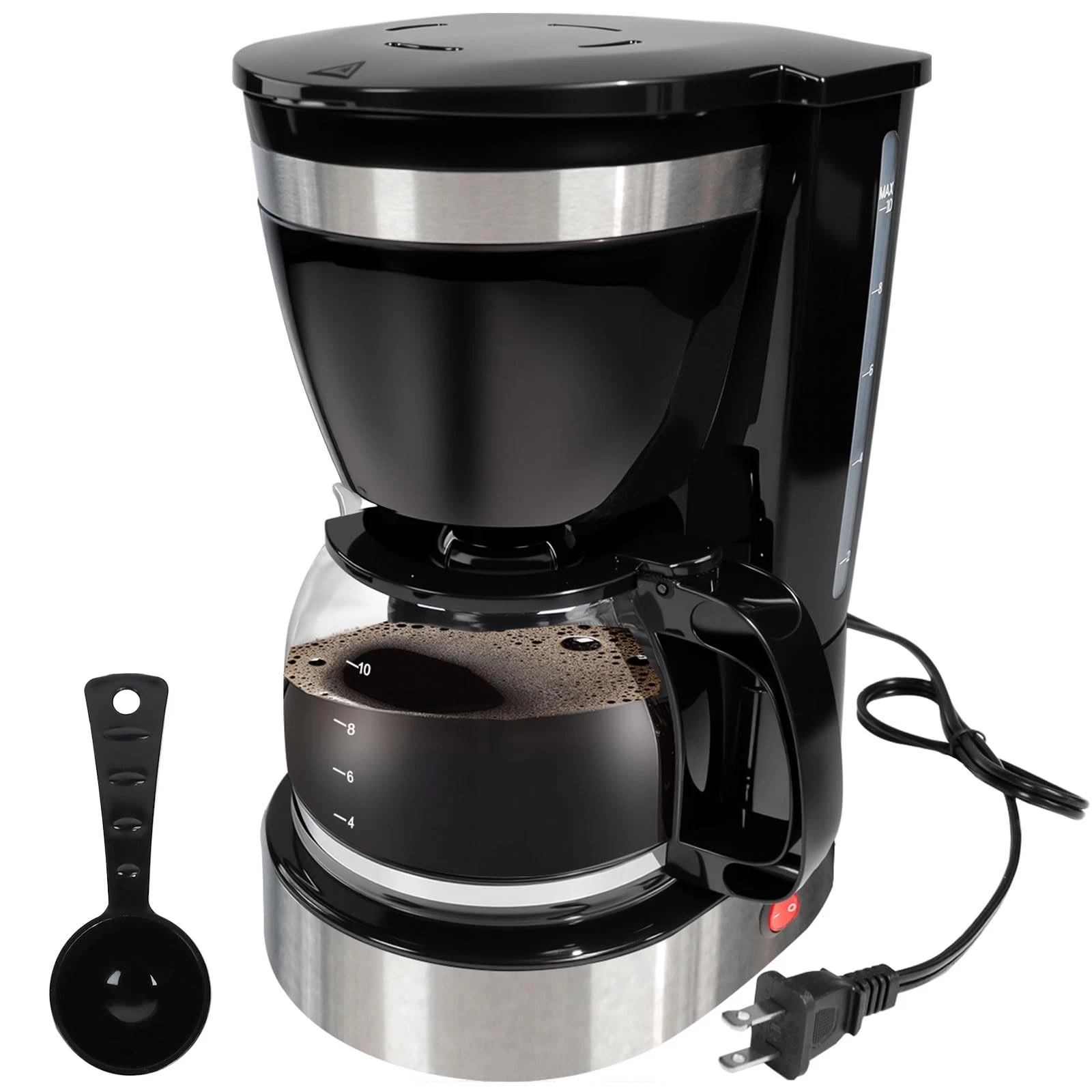 10 Cup Drip Coffee Maker -Touch Anti-Drip Coffee Machine with Reusable Filter...
