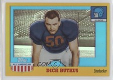 2005 All American Retired Edition Chrome Gold Refractor 6/55 Dick Butkus HOF h8k