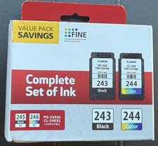 Genuine New Canon PG-243 CL-244 Ink Cartridge Black/Color Combo Value Pack