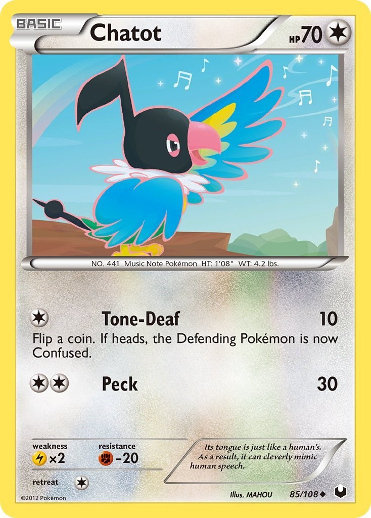 Chatot (85/108) Uncommon NM DEX Dark Explorers Pokemon TCG