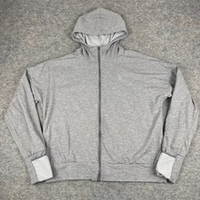 Nike Dri Fit Running Therma Element Jacket Hoodie Full Zip Gray Womens Small S