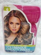Conair Mega Self-Grip Rollers, Voluminous Smooth Waves, 6 Ct