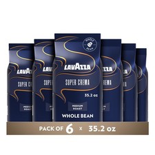 Lavazza Super Crema Whole Bean Coffee, Medium...