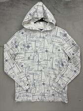 Vineyard Vines Hoodie Youth LG Sailboats Nautical Boating Blue White Lightweight