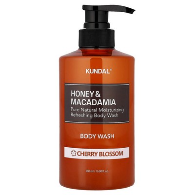 Honey & Macadamia, Body Wash, Cherry Blossom, 16.9 fl oz (500 ml)