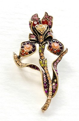 Heidi Daus Glorious Collector Pin Brooch ''Lily'' Iris