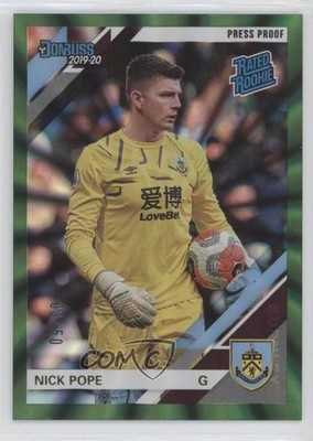 2019-20 Panini Chronicles Press Proof Green Laser 9/50 Nick Pope #47 rf2