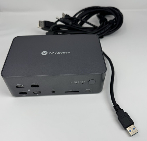 AV Access iDock D23 KVM Switch - 3 Monitors - 2 Computers