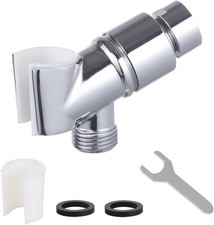 All Metal Handheld Shower Head Holder, Adjustable Shower Wand Holder with Brass