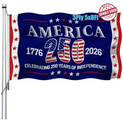 Double Sided 250  Commemorative Flag