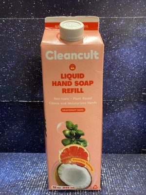Cleancult Liquid Hand Soap Refill Grapefruit Basil Plant Based 16 Oz