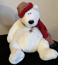 Plush stuffed animal Gund Polar Bear Edgerton from 2006 Holiday Collection